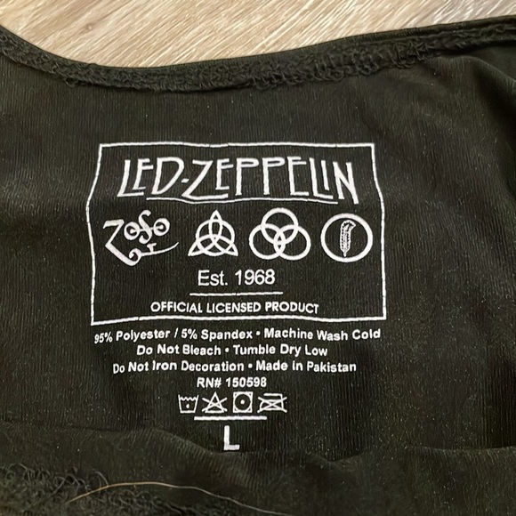 NWOT Led Zeppelin stretchy bodysuit - no snaps - Large; 1 sold, 1 available - Picture 3 of 3